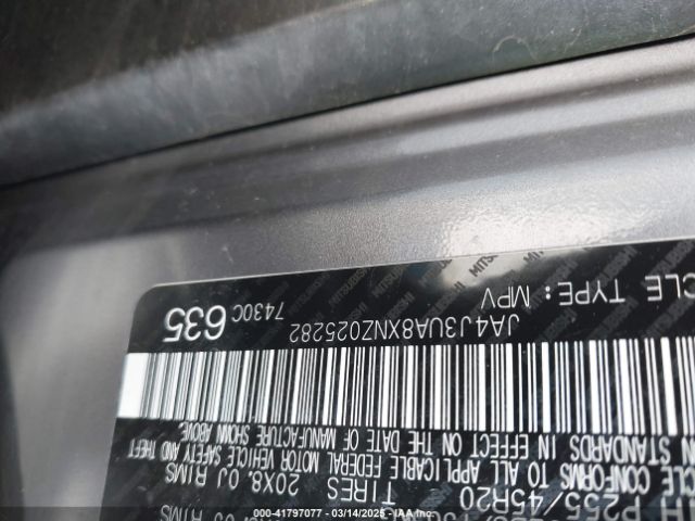 2022 MITSUBISHI OUTLANDER JA4J3UA8XNZ025282 Photo 8