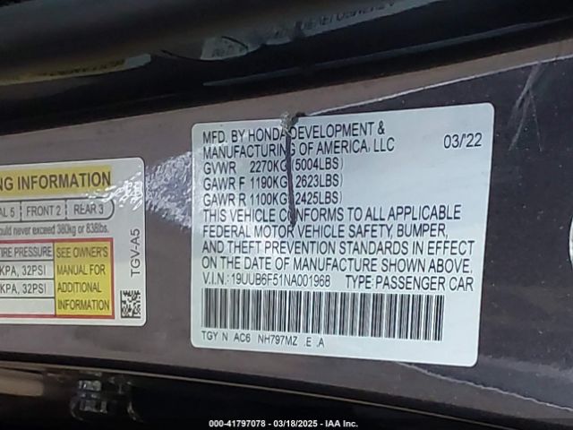 2022 ACURA TLX 19UUB6F51NA001968 Photo 8