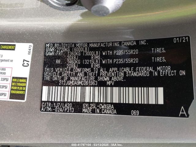 2T2JGMDA9MC061963 Lexus RX 450H