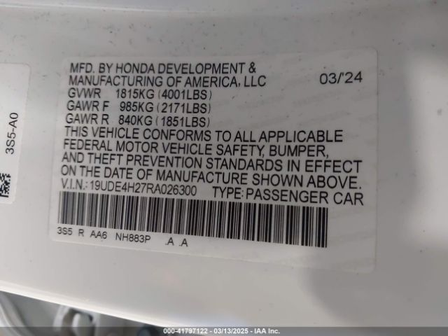 2024 ACURA INTEGRA 19UDE4H27RA026300 Photo 8