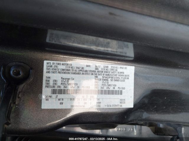 1FADP5EU3HL112538 Ford C-max Energi Se