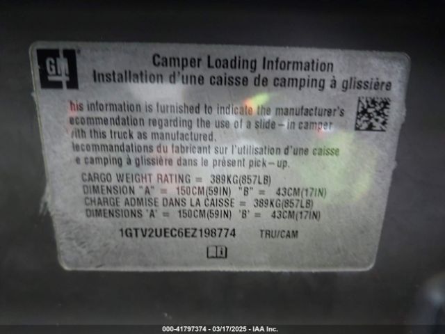 2014 GMC SIERRA 1500 1GTV2UEC6EZ198774 Photo 8