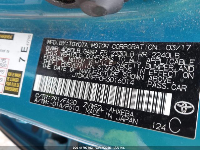 JTDKARFP0H3016014 Toyota Prius Prime Plus
