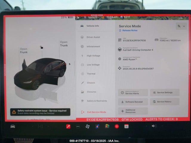 2024 TESLA MODEL 3 5YJ3E1EA2RF847638 Photo 6