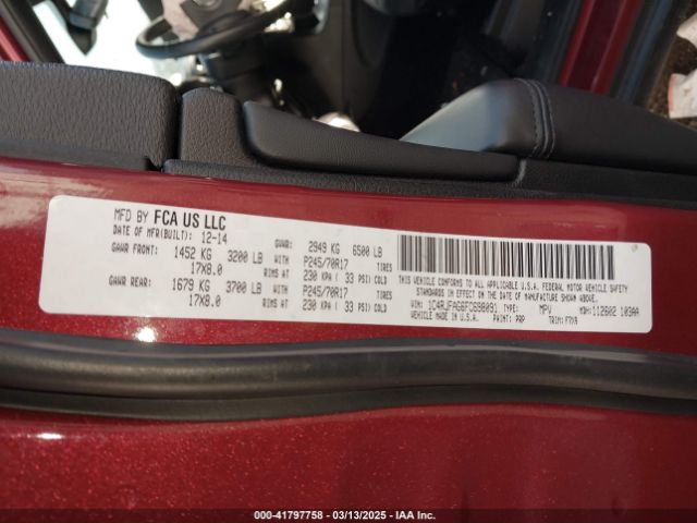 1C4RJFAG6FC698091 Jeep Grand Cherokee Laredo