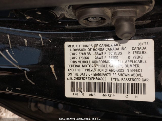 2HGFB2F5XEH544092 Honda Civic Lx