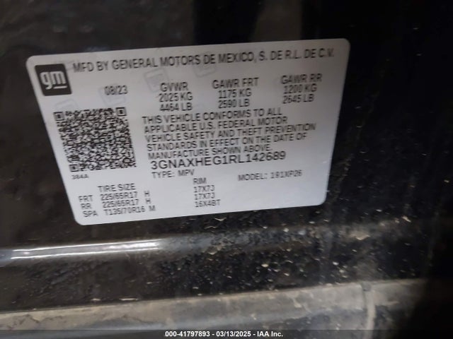 3GNAXHEG1RL142689 Chevrolet Equinox Fwd Ls