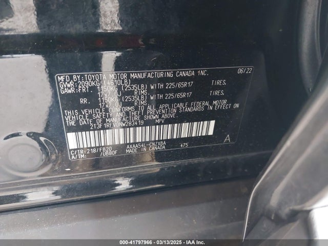 2T3F1RFV0NW283419 Toyota RAV4 LE