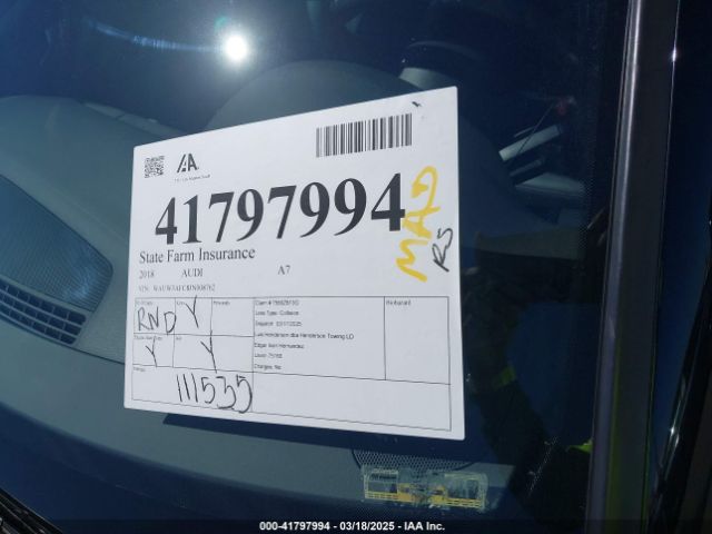 WAUW3AFC8JN008762 Audi A7 3.0t Premium Plus