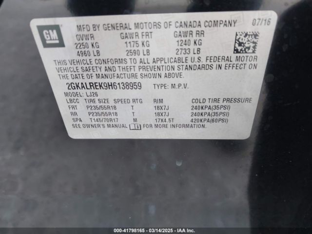 2GKALREK9H6138959 GMC Terrain Denali