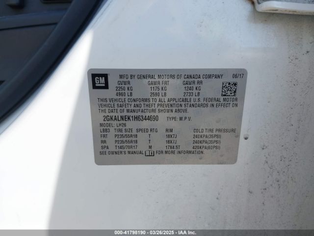 2GKALNEK1H6344690 GMC Terrain Sle-2