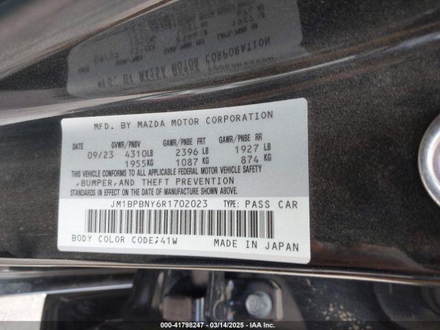 JM1BPBNY6R1702023 Mazda Mazda3 Hatchback 2.5 Turbo Premium Plus