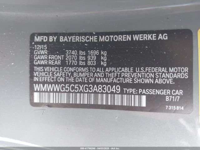 2016 MINI CONVERTIBLE WMWWG5C5XG3A83049 Photo 8