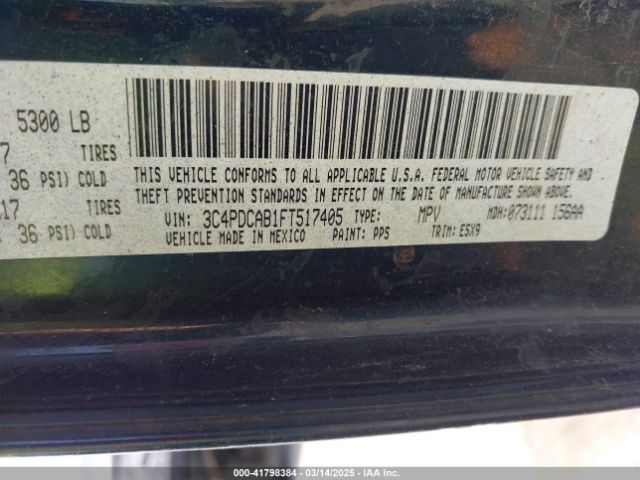 3C4PDCAB1FT517405 Dodge JOURNEY SE