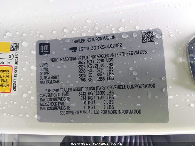 1GT10BDDXSU102382 GMC xrj + eti