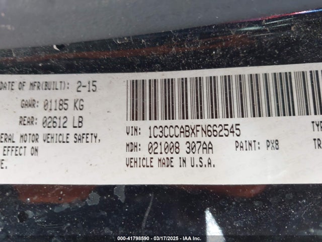 Chrysler 200 Limited 2015 1C3CCCABXFN662545 Image 9
