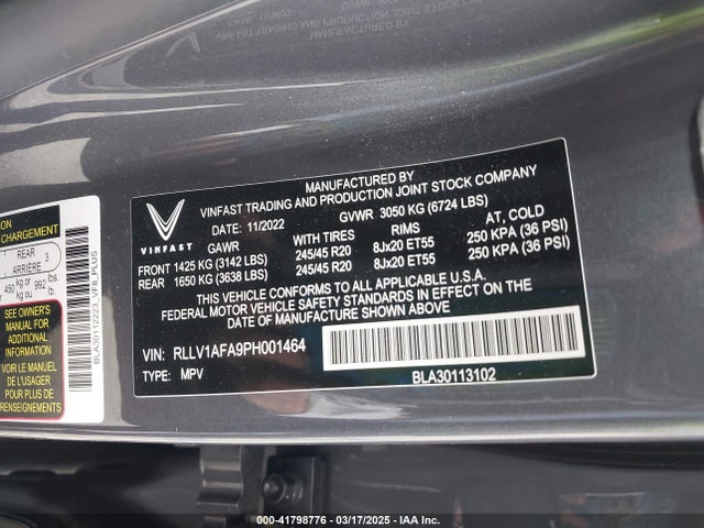Vinfast Vf 8 Plus 2023 RLLV1AFA9PH001464 Image 9