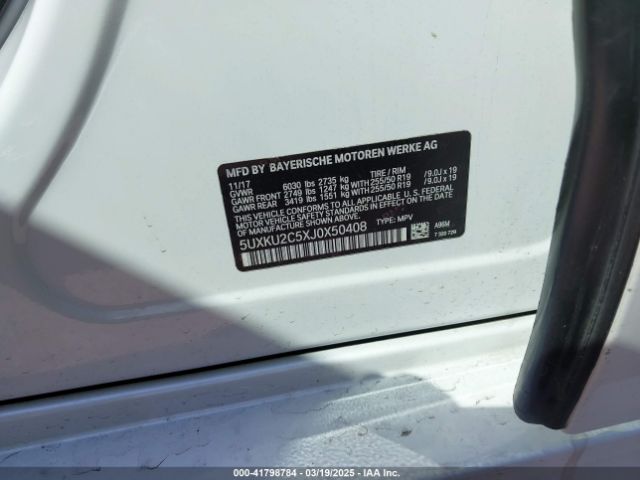 5UXKU2C5XJ0X50408 BMW X6 Xdrive35i