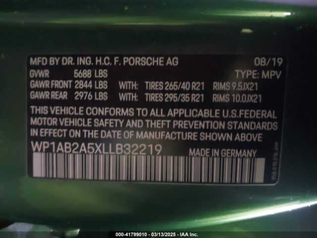 2020 PORSCHE MACAN WP1AB2A5XLLB32219 Photo 8