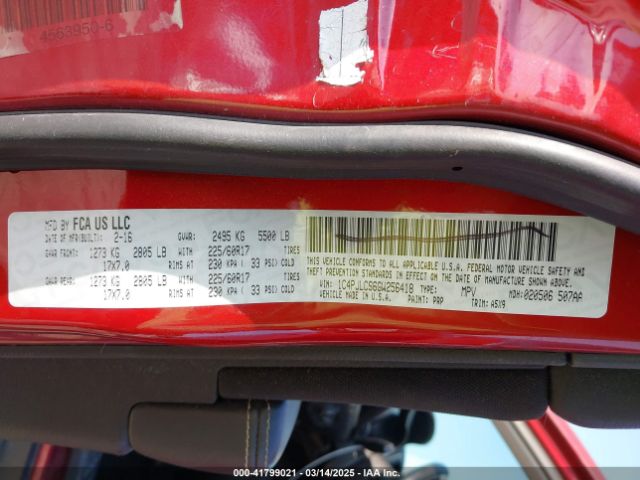 1C4PJLCS6GW256418 Jeep Cherokee Latitude