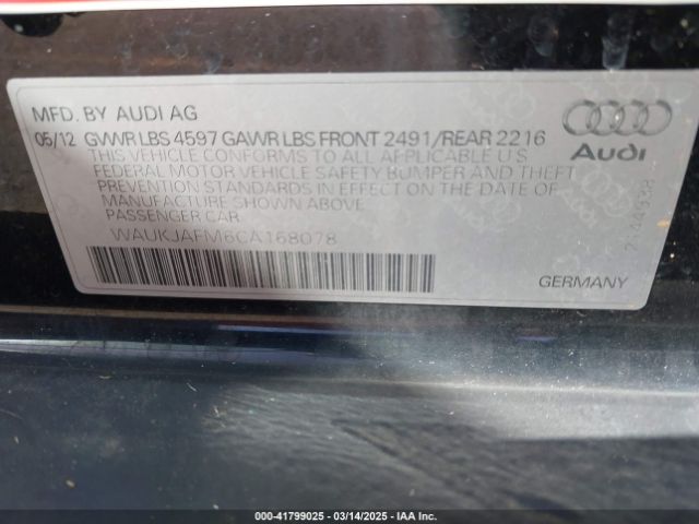 2012 AUDI A3 WAUKJAFM6CA168078 Photo 8