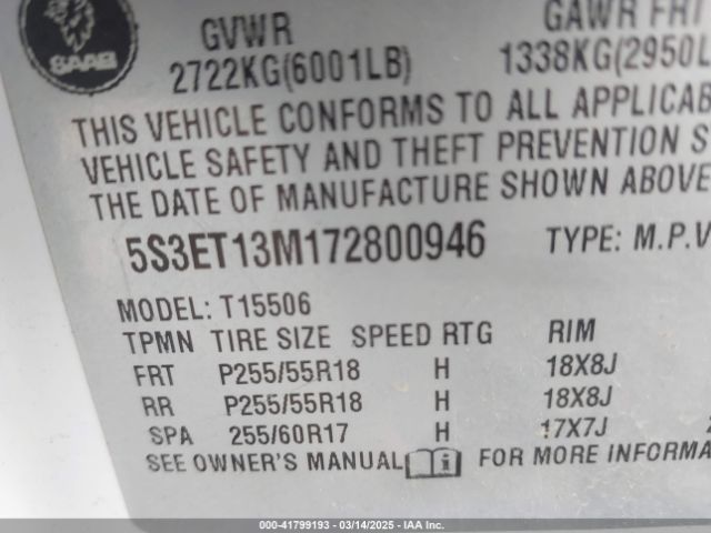 2007 SAAB 9-7X 5S3ET13M172800946 Photo 8