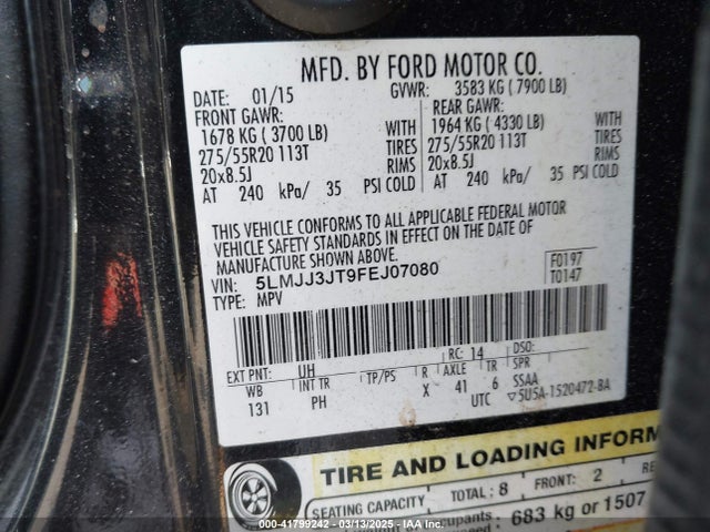 2015 LINCOLN NAVIGATOR L 5LMJJ3JT9FEJ07080 Photo 8