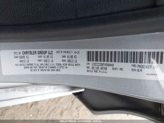 2015 CHRYSLER 200 1C3CCCCB9FN508440 Photo 8