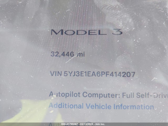 2023 TESLA MODEL 3 5YJ3E1EA6PF414207 Photo 6