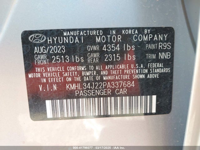 KMHL34J22PA337684 Hyundai Sonata Limited