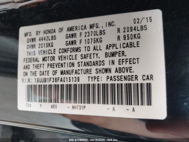 2015 ACURA TLX 19UUB1F36FA015139 Photo 8