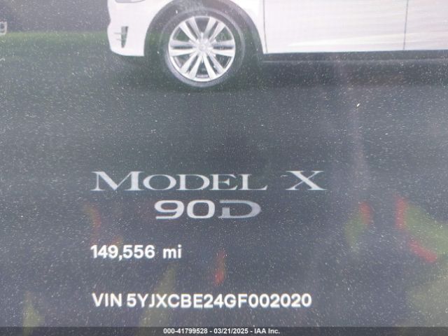 5YJXCBE24GF002020 Tesla Model X 60d/70d/75d/90d/p100d