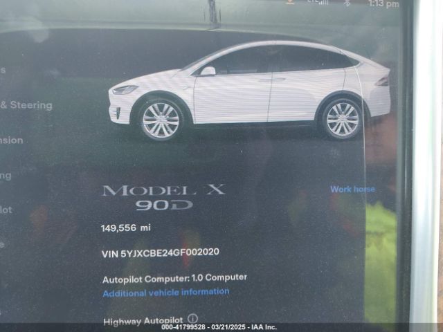 5YJXCBE24GF002020 Tesla Model X 60d/70d/75d/90d/p100d