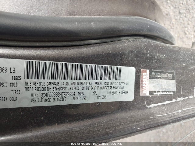 Dodge Journey Sxt 2017 3C4PDCBB3HT670224 Image 9