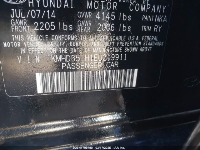 KMHD35LH1EU219911 Hyundai ELANTRA GT