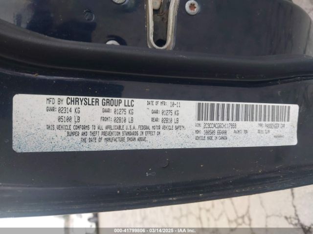 2012 CHRYSLER 300 2C3CCACG6CH117959 Photo 8