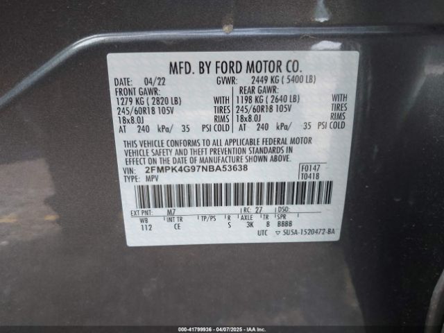 2022 FORD EDGE 2FMPK4G97NBA53638 Photo 8