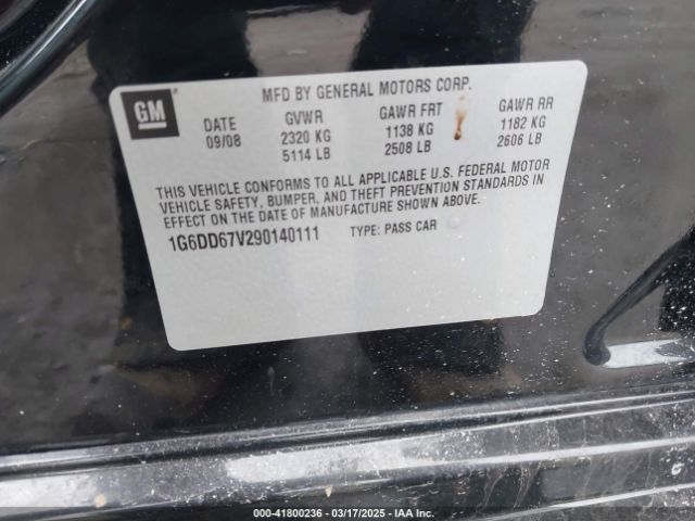 2009 CADILLAC STS 1G6DD67V290140111 Photo 8