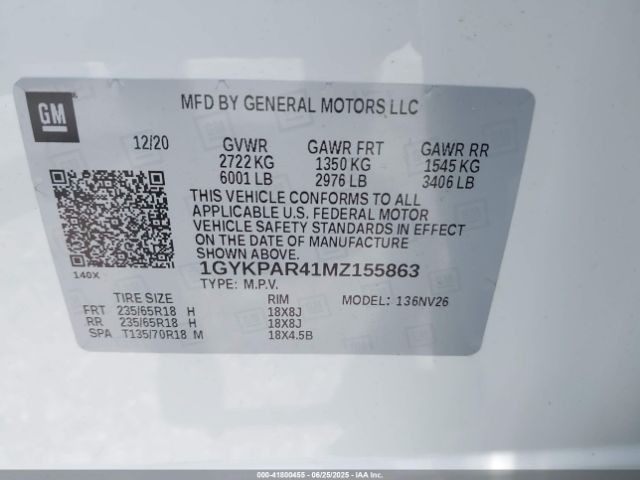 2021 CADILLAC XT6 1GYKPAR41MZ155863 Photo 8