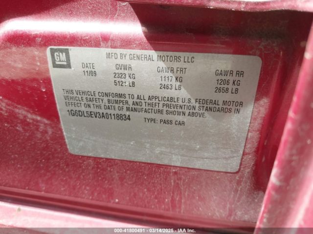 2010 CADILLAC CTS 1G6DL5EV3A0118834 Photo 8