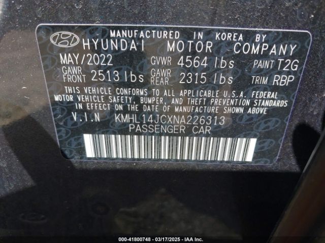 KMHL14JCXNA226313 Hyundai Sonata N Line