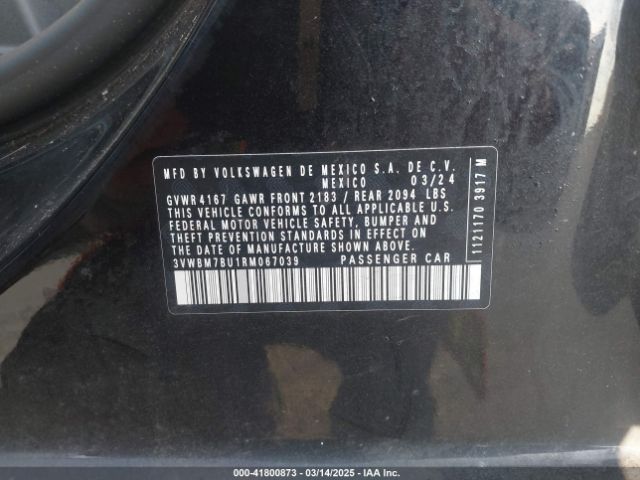 3VWBM7BU1RM067039 Volkswagen Jetta 1.5t Sport