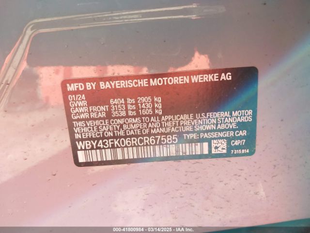 WBY43FK06RCR67585 BMW 2024