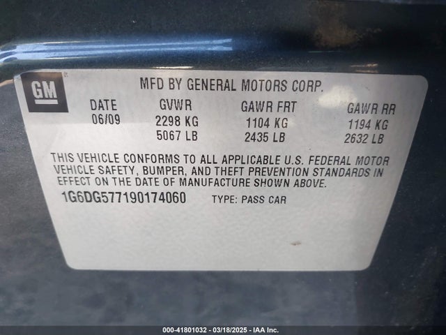 2009 CADILLAC CTS 1G6DG577190174060 Photo 8