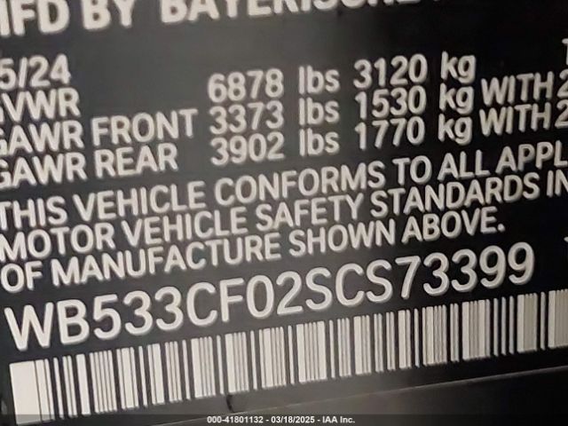 WB533CF02SCS73399 BMW IX M60