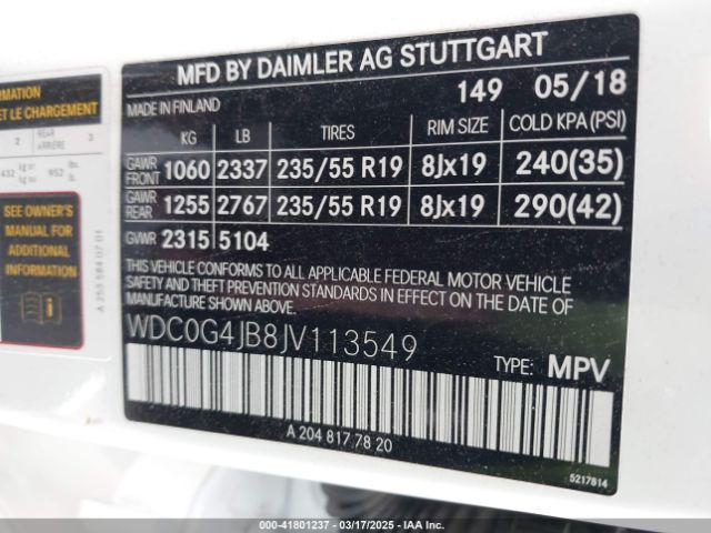 WDC0G4JB8JV113549 Mercedes-Benz GLC 300