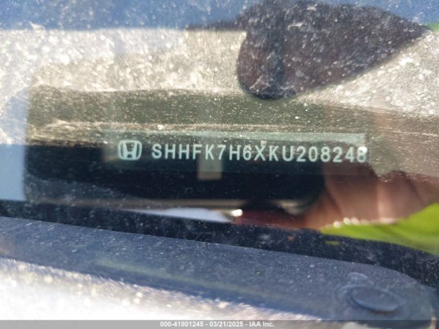 SHHFK7H6XKU208248 Honda CIVIC EX