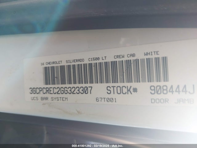 3GCPCREC2GG323307 Chevrolet l83 - sidi, vvt, afm, e85 max, aluminum