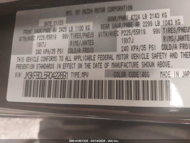JM3KFBDL5R0422891 Mazda Cx-5 2.5 S Premium