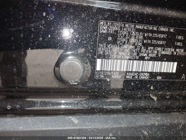 2T3P1RFV2RW482319 Toyota Rav4 Xle